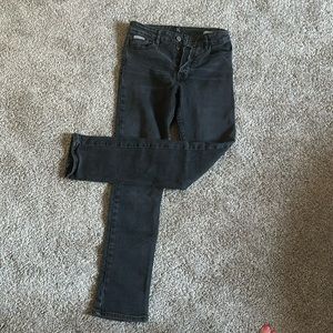 Calvin klein black button front jeans